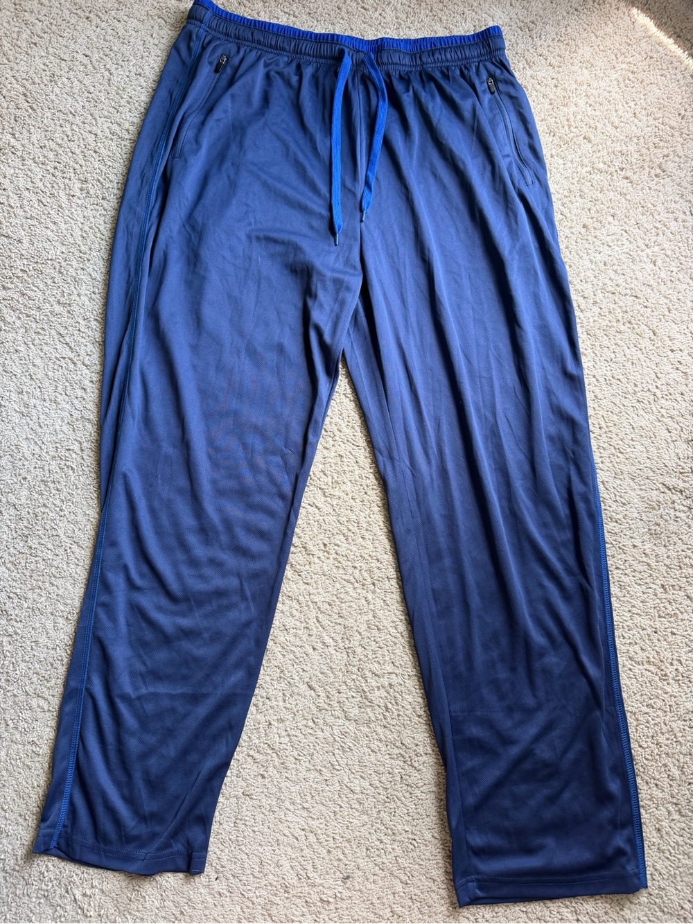 Men's Athletic Drawstring Pants - Blue